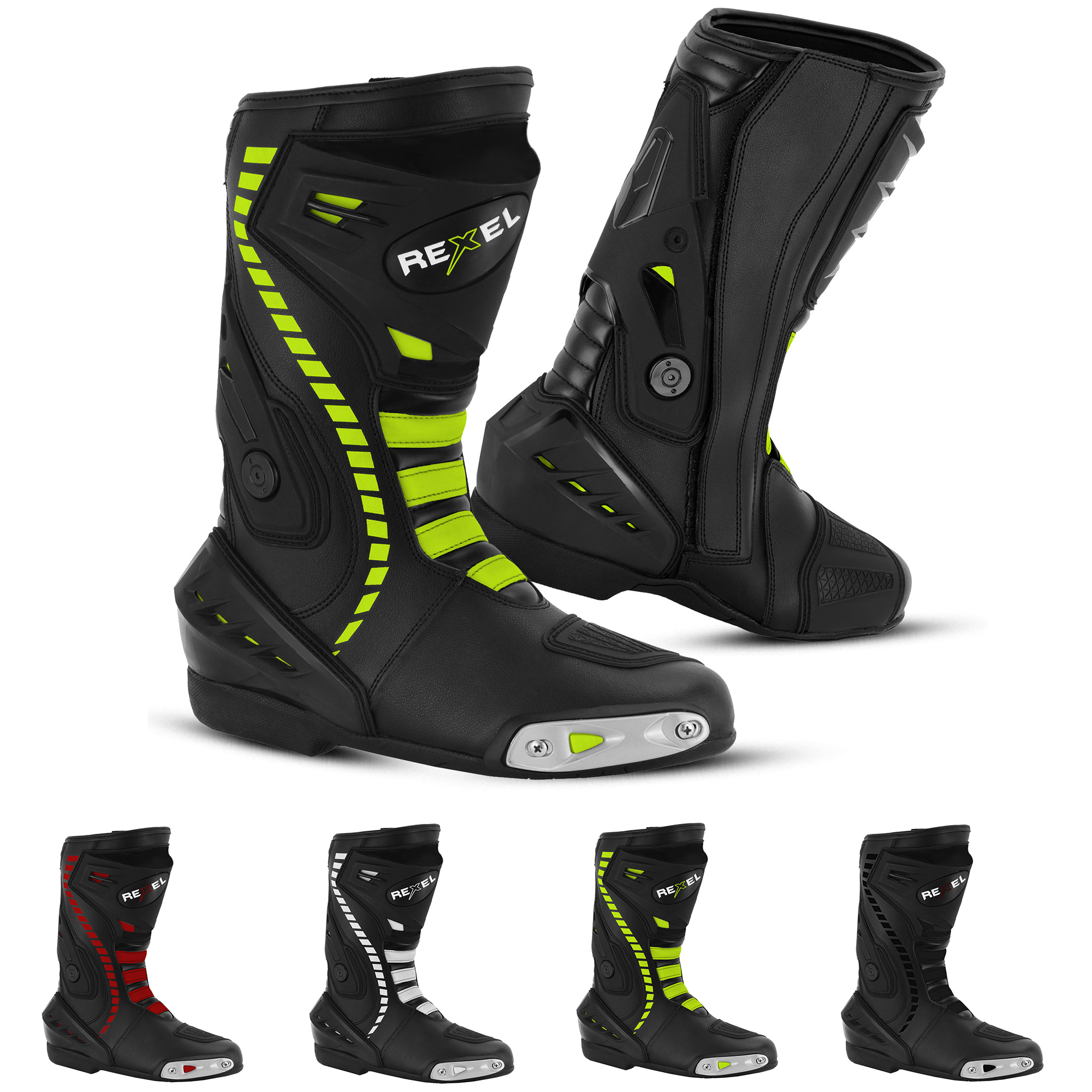 Vaster Motorcycle Rider Boots Leather Waterproof Racing Long Shoes ...